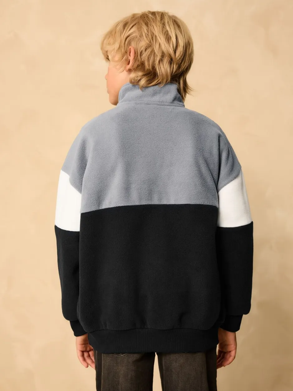 Jassen En Jacks|Sweaters En Hoody´S*Next - Fleece met trechterkraag (3-16jr) Grijs/zwart