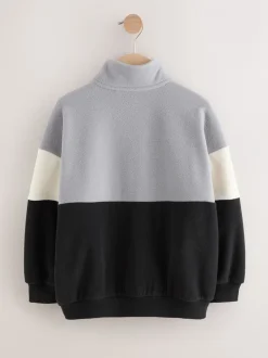 Jassen En Jacks|Sweaters En Hoody´S*Next - Fleece met trechterkraag (3-16jr) Grijs/zwart