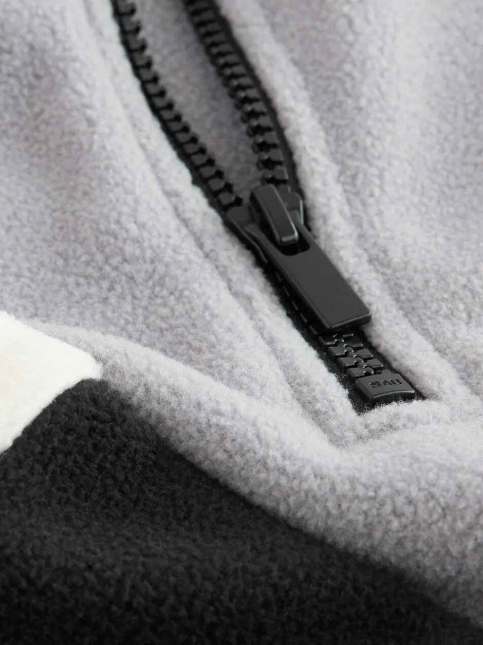 Jassen En Jacks|Sweaters En Hoody´S*Next - Fleece met trechterkraag (3-16jr) Grijs/zwart