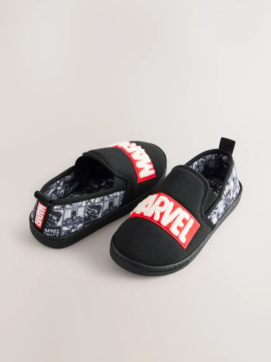 Pantoffels*Next Grijs/zwart - Marvel pantoffels met omgevende zool