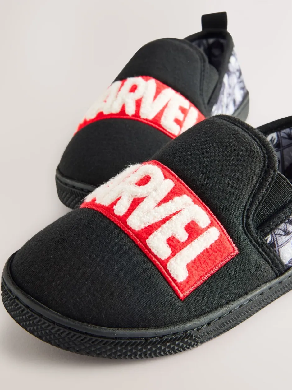 Pantoffels*Next Grijs/zwart - Marvel pantoffels met omgevende zool