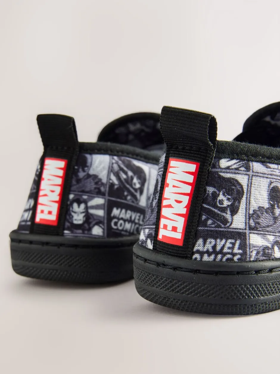Pantoffels*Next Grijs/zwart - Marvel pantoffels met omgevende zool