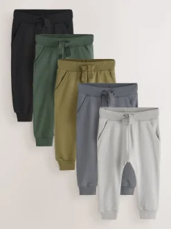 Multipacks|Jeans En Joggingbroeken|Next Grijs/zwart/groen - Verpakking van 5 joggingbroeken (3mnd-7jr)