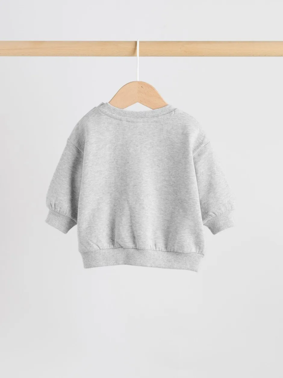 Truien En Breisels|Joggingbroeken|Next - Baby sweatshirt en joggingbroek set (0mnd-2jr) Grijze beer