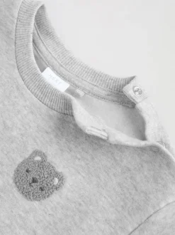 Truien En Breisels|Joggingbroeken|Next - Baby sweatshirt en joggingbroek set (0mnd-2jr) Grijze beer
