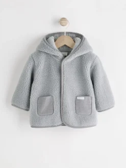 Jassen, Jacks En Kinderwagenpakjes|Jassen En Jacks|Next Grijze beer - Knusse Borg Fleece Babyjack