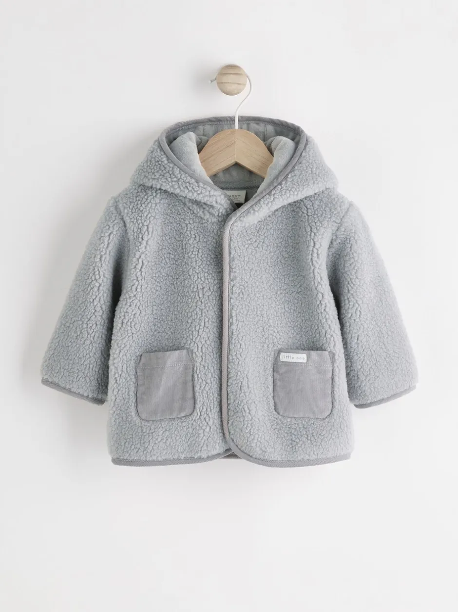 Jassen, Jacks En Kinderwagenpakjes|Jassen En Jacks|Next Grijze beer - Knusse Borg Fleece Babyjack