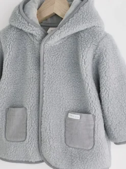 Jassen, Jacks En Kinderwagenpakjes|Jassen En Jacks|Next Grijze beer - Knusse Borg Fleece Babyjack