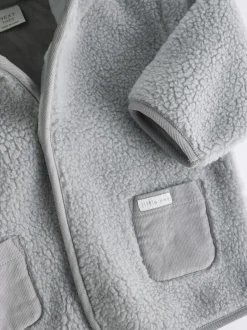 Jassen, Jacks En Kinderwagenpakjes|Jassen En Jacks|Next Grijze beer - Knusse Borg Fleece Babyjack
