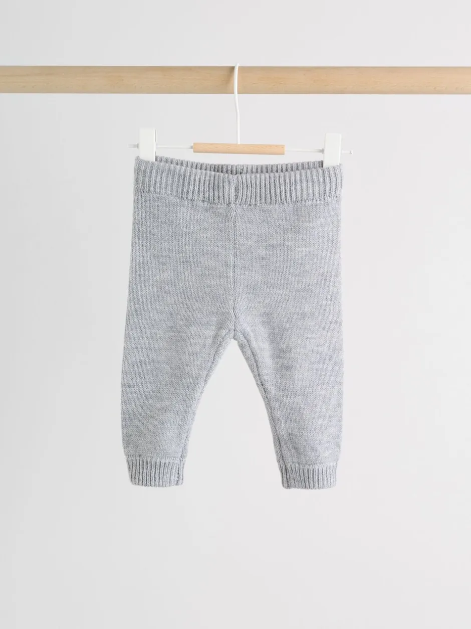 Truien En Breisels|Next Grijze beer - Set van gebreide top en legging (0mnd -2jr)