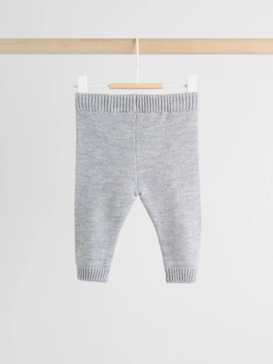 Truien En Breisels|Next Grijze beer - Set van gebreide top en legging (0mnd -2jr)