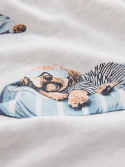 Pyjama's|Loungewear|Next Grijze Charlie the Cockapoo - Pyjama met lange mouwen