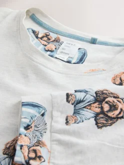 Pyjama's|Loungewear|Next Grijze Charlie the Cockapoo - Pyjama met lange mouwen