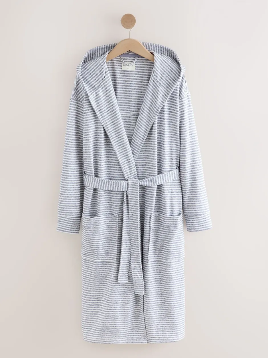 Badjassen*Next - Cosy Lightweight Dressing Gown Grijze streep