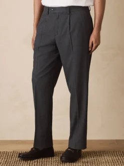 Formele Broek*Next Grijze textuur - Straight fit - Smart Textured Trousers