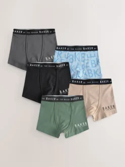 Ondergoed*Baker by Ted Baker - jongens boxershorts verpakking van 5 Groen