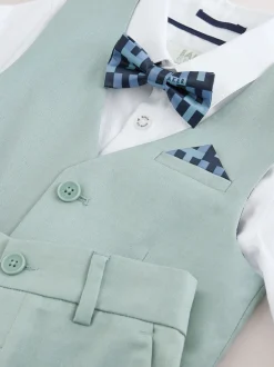 Kostuums En Herenvesten*Baker by Ted Baker - set van gilet, overhemd en broek Groen