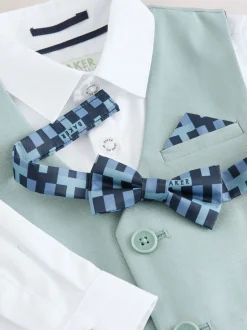 Kostuums En Herenvesten*Baker by Ted Baker - set van gilet, overhemd en broek Groen