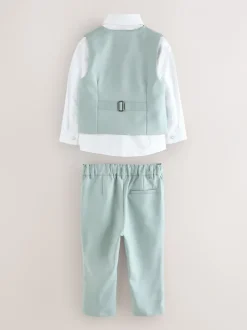 Kostuums En Herenvesten*Baker by Ted Baker - set van gilet, overhemd en broek Groen