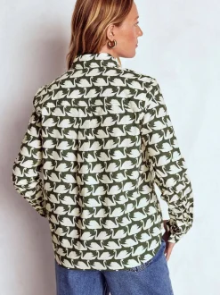 Blouses En Overhemden*Boden - - Sienna katoenen overhemd Groen