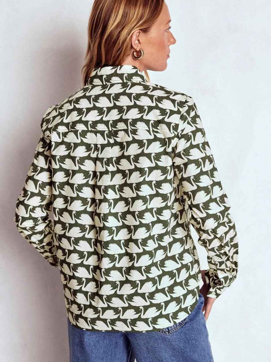 Blouses En Overhemden*Boden - - Sienna katoenen overhemd Groen