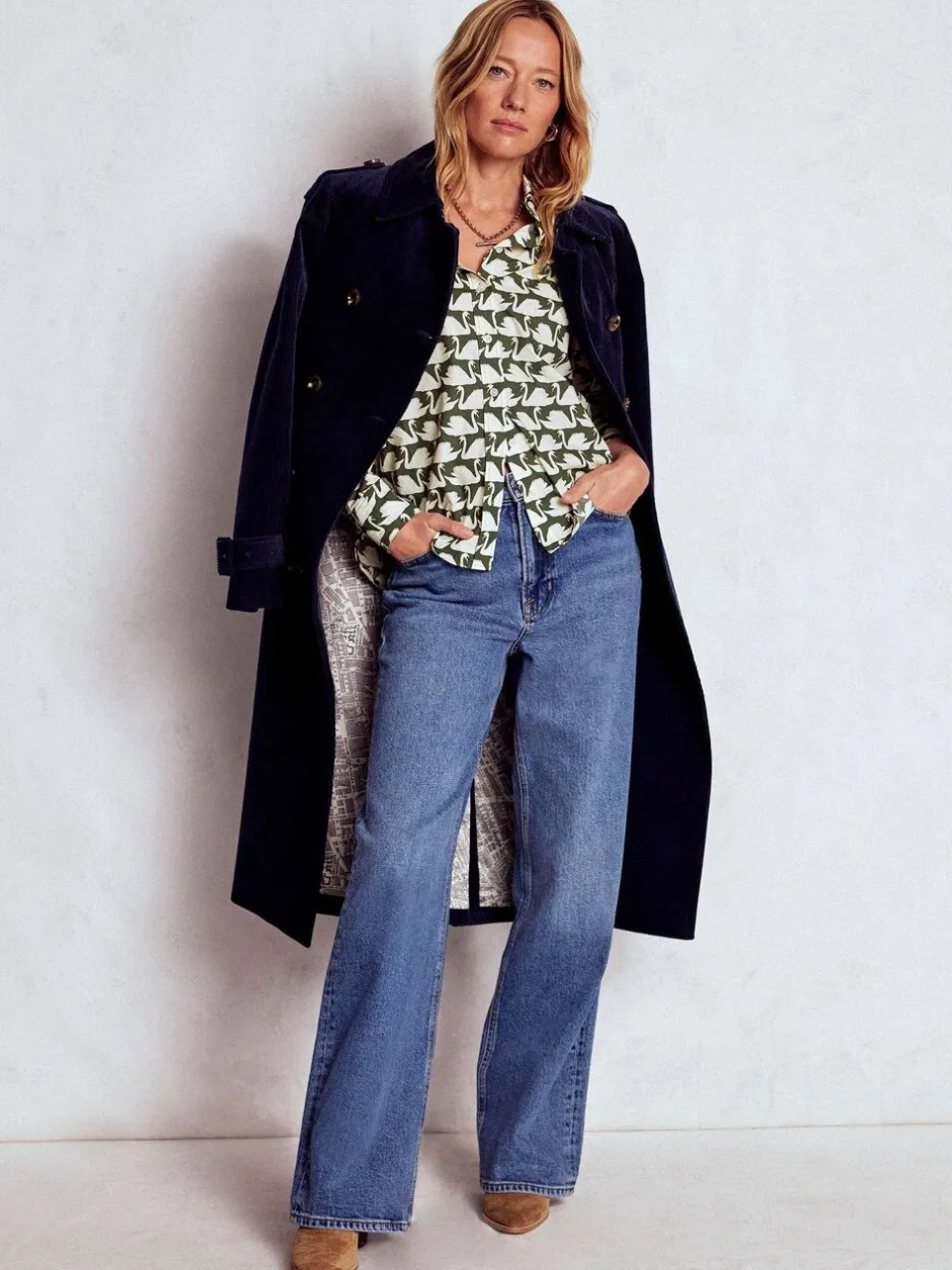Blouses En Overhemden*Boden - - Sienna katoenen overhemd Groen