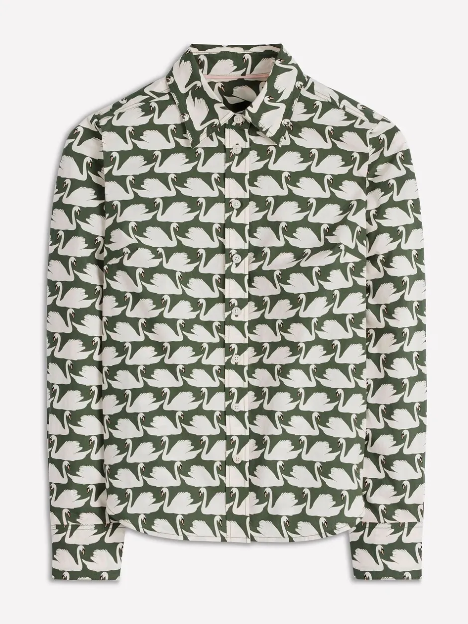 Blouses En Overhemden*Boden - - Sienna katoenen overhemd Groen
