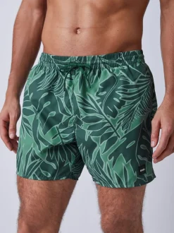 Badkleding*BOSS - Piranha Printed Swim Shorts Groen