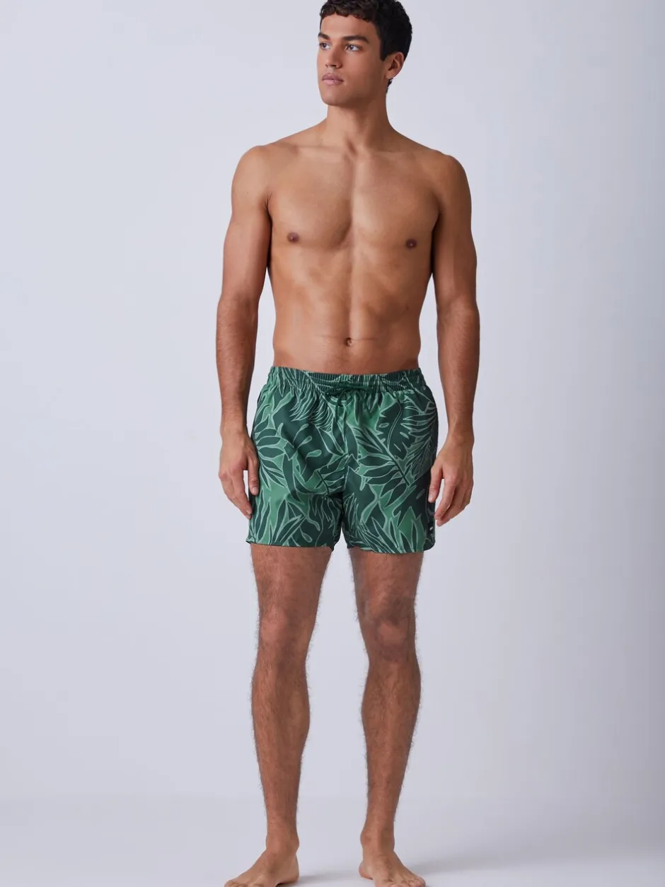 Badkleding*BOSS - Piranha Printed Swim Shorts Groen