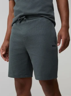 Shorts*BOSS Groen - Waffle Shorts
