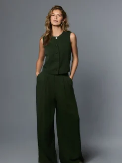 Kostuums En Werkkleding*Next - Button Front Waistcoat Groen