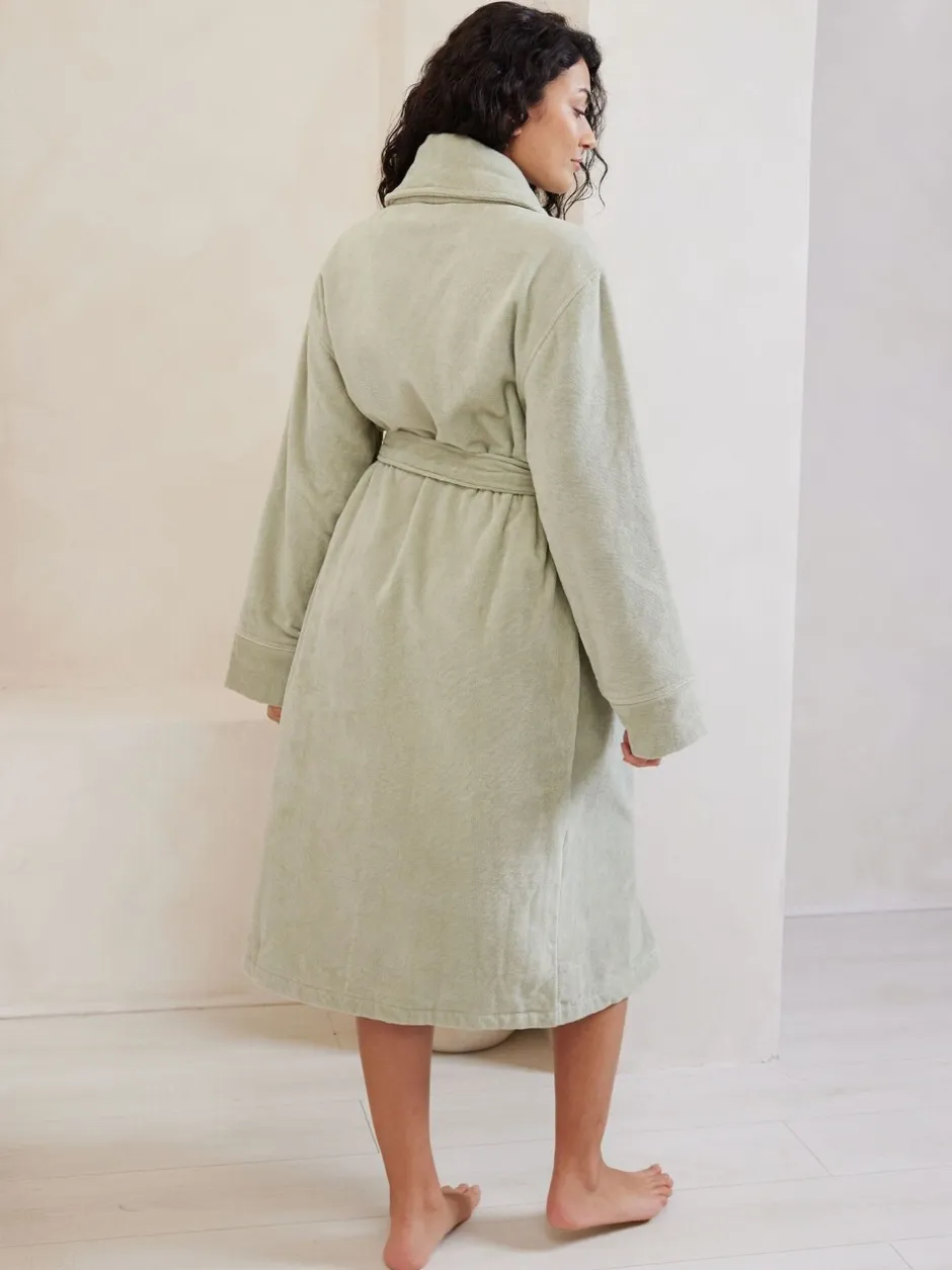 Badjassen|Chelsea Peers Groen - 100% Cotton Towelling Dressing Gown