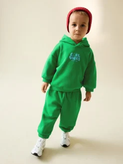 Sets En Combisets|Truien En Breisels*Next - Cool Vibes Printed Hoodie and Joggers Set (3mths-7yrs) Groen