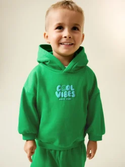 Sets En Combisets|Truien En Breisels*Next - Cool Vibes Printed Hoodie and Joggers Set (3mths-7yrs) Groen