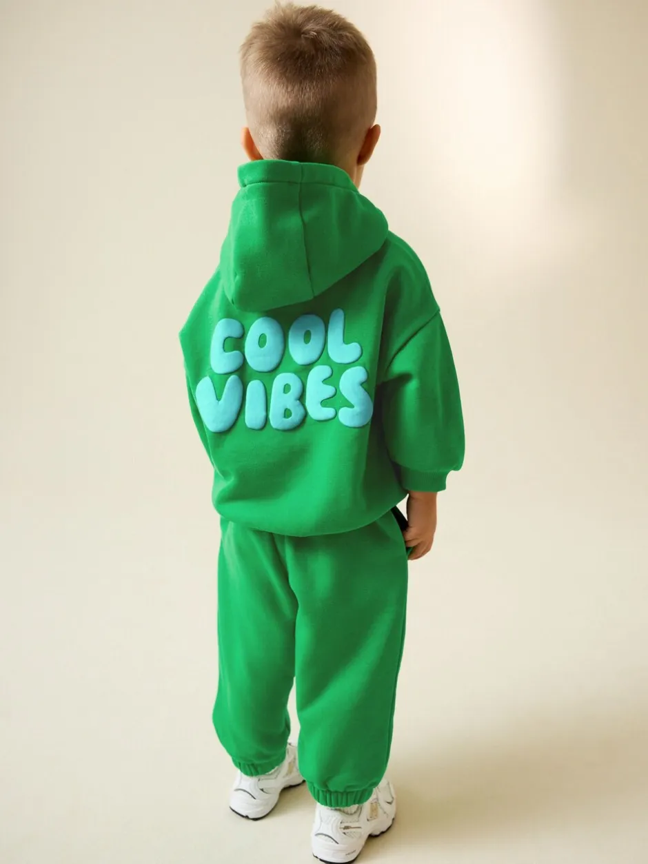 Sets En Combisets|Truien En Breisels*Next - Cool Vibes Printed Hoodie and Joggers Set (3mths-7yrs) Groen