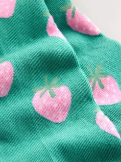 Sokken En Panty's|Next Groen - Cotton Rich Strawberry Tights