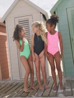 Badkleding|Next - Crinkle Swimsuit (3-16yrs) Groen