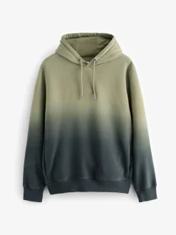 Sweaters En Hoody´S|Sweaters En Hoody´S|Next - Dip Dye Katoenrijke Jersey Hoodie Groen