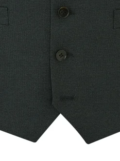 Vesten|Skopes Groen - Enkele knoop - Harcourt gilet maatpak met enkel rij knopen