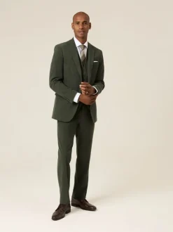 Pakken|Skopes - Enkele knoop - Dorsey Suit Tailored Fit Double Breasted Corduroy Jacket Groen