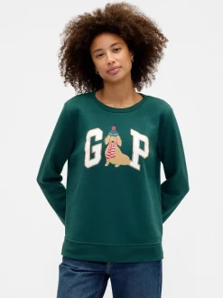 Sportkleding|Hoody's En Sweatshirts*Gap Groen - - Relaxed sweatshirt met logo