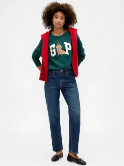 Sportkleding|Hoody's En Sweatshirts*Gap Groen - - Relaxed sweatshirt met logo