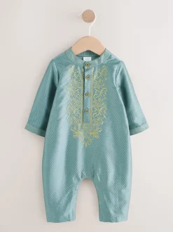 Rompertjes En Tuinbroeken|Next - Gelegenheidsrompertje voor baby's (0mnd -2jr) Groen
