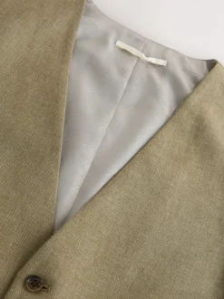Vesten*Next - Gilet van linnenmix met textuur Groen
