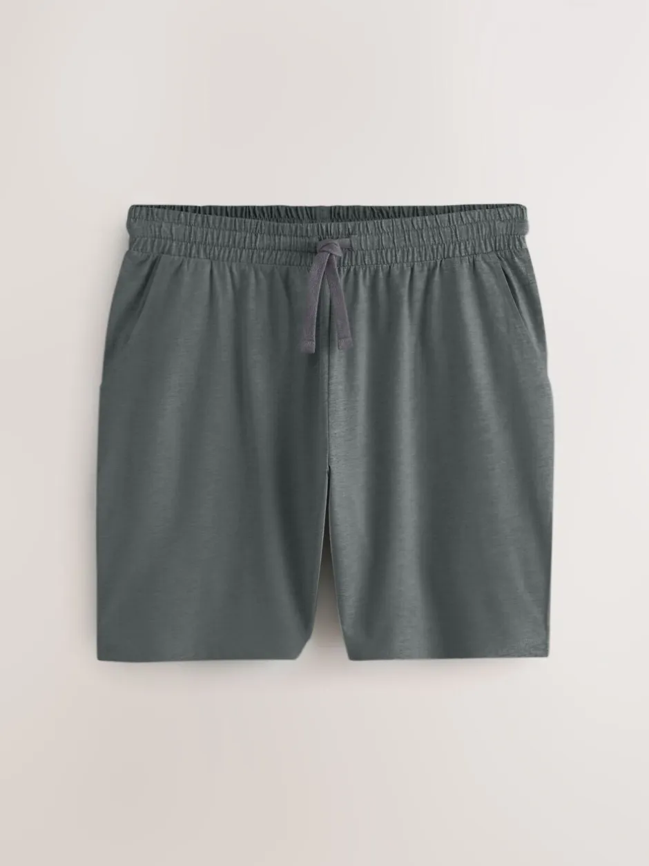 Pyjama's|Next Groen - Jersey pyjamaset met strepen en korte mouwen
