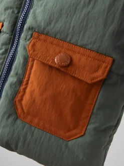 Jassen, Jacks En Kinderwagenpakjes|Jassen En Jacks*Jojo Maman Bébé - Borg Lined Hooded Puffer Coat Groen