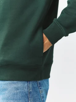 Sweaters En Hoody´S|Sweaters En Hoody´S|Next Groen - Kwartrits - Sweatshirt van jersey met hoog katoengehalte