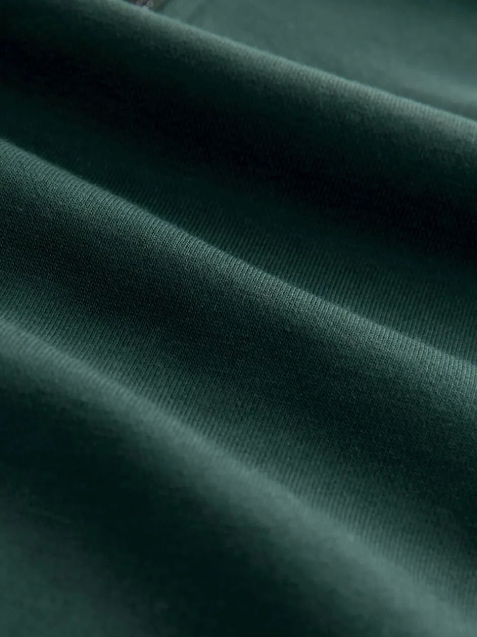 Sweaters En Hoody´S|Sweaters En Hoody´S|Next Groen - Kwartrits - Sweatshirt van jersey met hoog katoengehalte