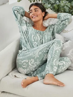 Pyjama's|Loungewear|Laura Ashley Groen - pyjama's