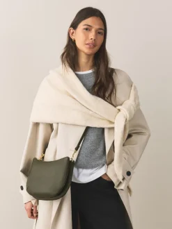 Tassen En Portemonnees|Next - Leather Scoop Cross-Body Bag Groen
